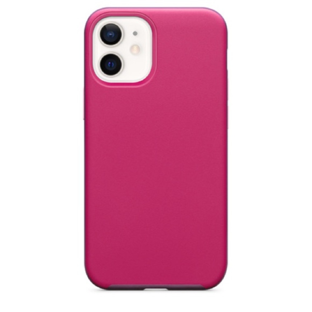 APPLE Hot Pink Silcone Snap Phone Case (iPhone 12 Max)